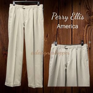 Perry Ellis America MENS Khaki Pants 36 x 32